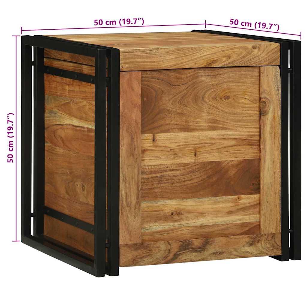 Aufbewahrungsbox 50 x 50 x 50 cm Massives upgecyceltes Holz