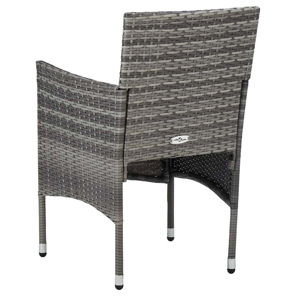 Garten-Essstühle 2 Stk. Poly Rattan Beige