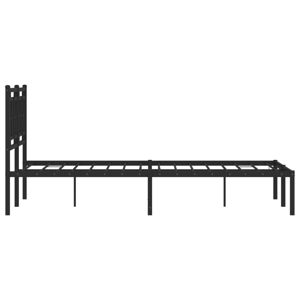 Bettgestell mit Kopf- und Fußteil Metall Weiß 180x200 cm