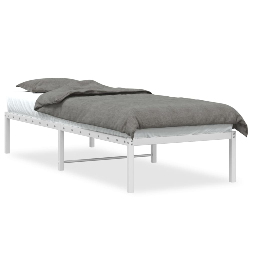 Bettgestell Metall Schwarz 75x190 cm