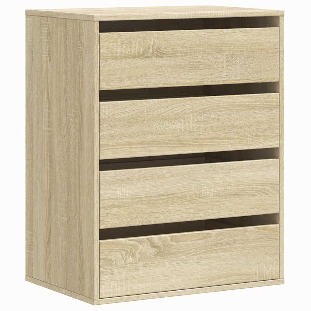 Schubladenschrank Schwarz Eichen-Optik 41 x 40 x 58 cm