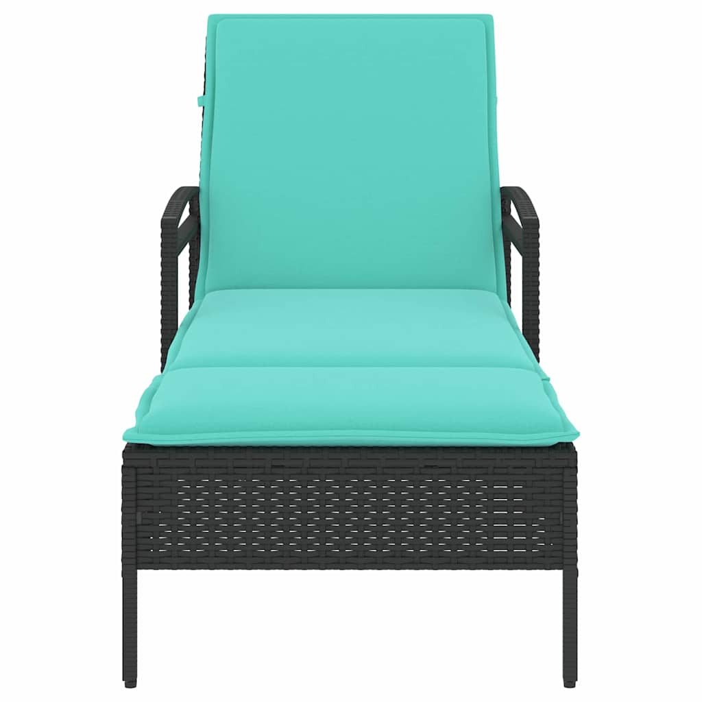 3-fach verstellbare Sonnenliege Poly-Rattan Braun