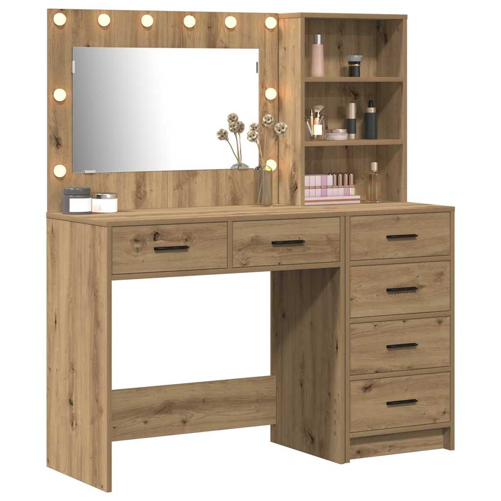 Schminktisch mit Regal Weiß 78,5 x 41 x 135 cm Holzwerkstoff
