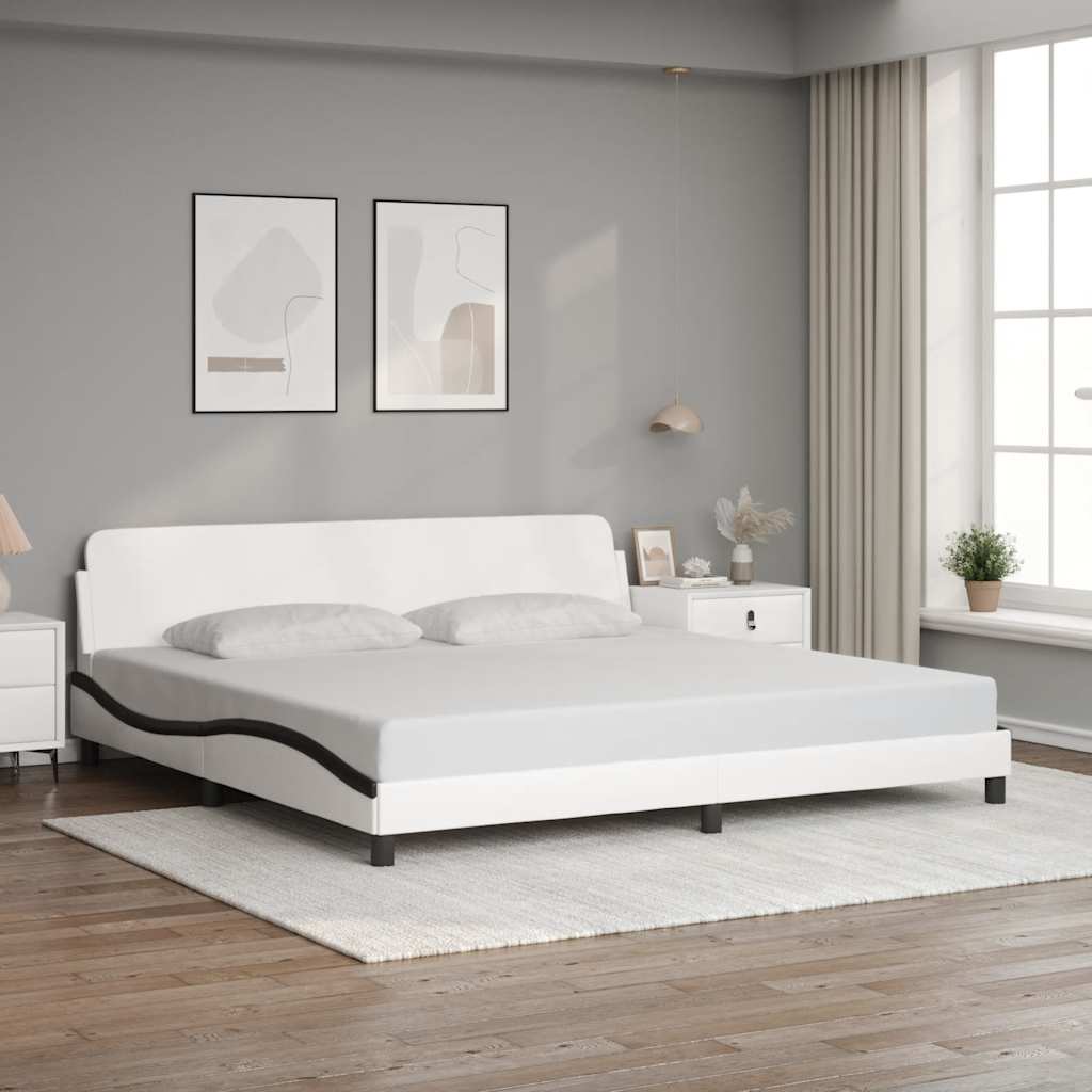 Bettgestell "Dover" Schwarz 80x200 cm Kunstleder