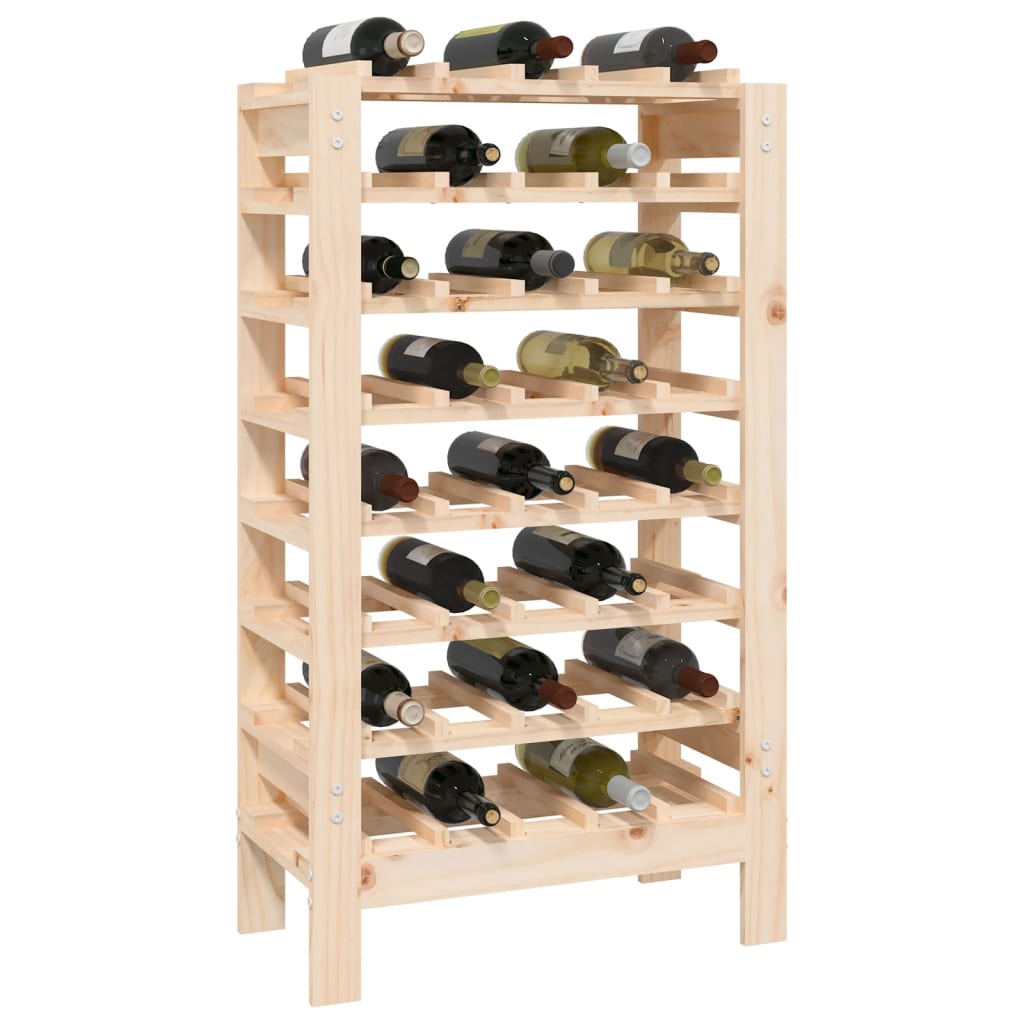 Weinregal 109,5x30x107,5 cm Massivholz Kiefer