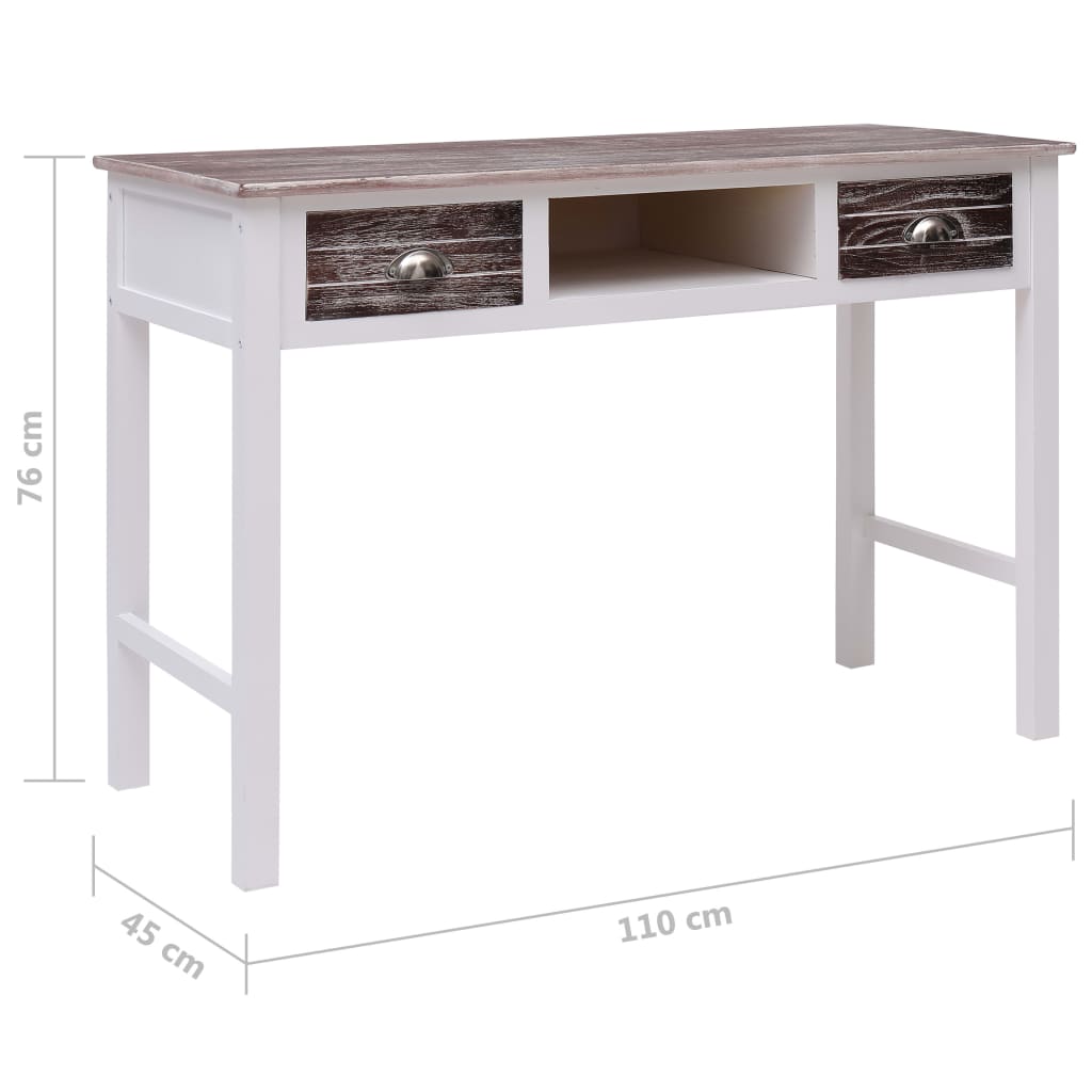 Schreibtisch Grau 110×45×76 cm Holz