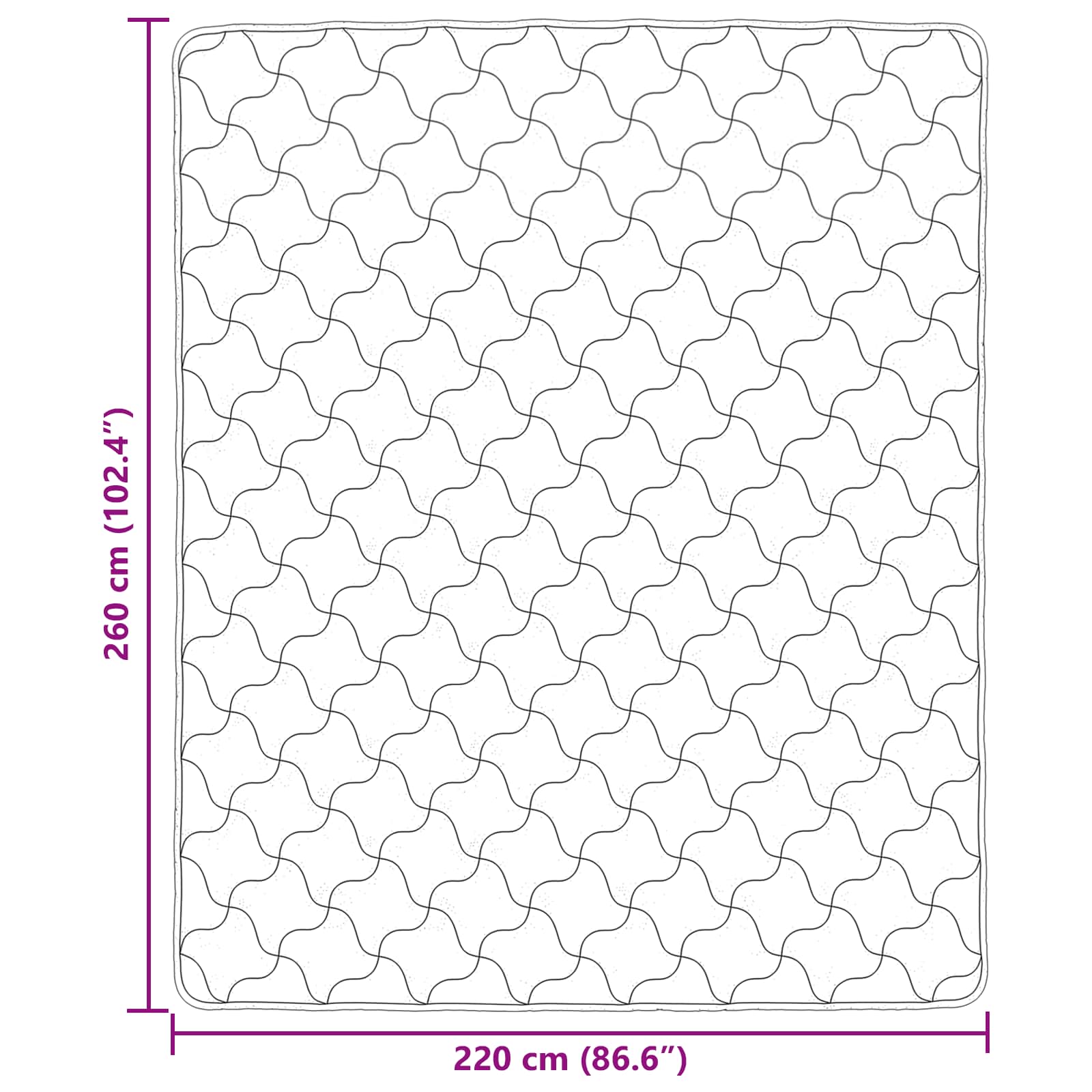 Winterbettdecke Gepolstert Anthrazit 135 x 200 cm