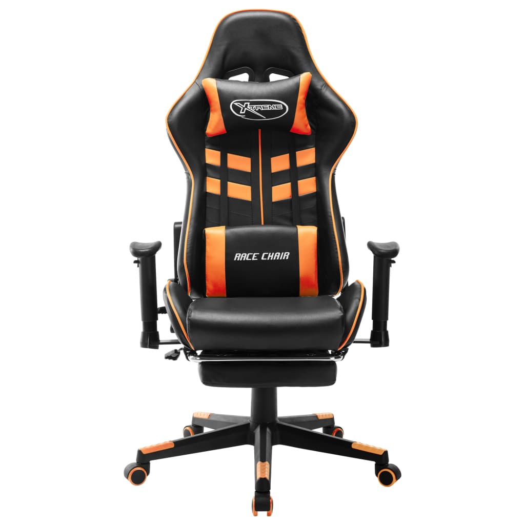 Gaming-Stuhl Schwarz und Blau Kunstleder