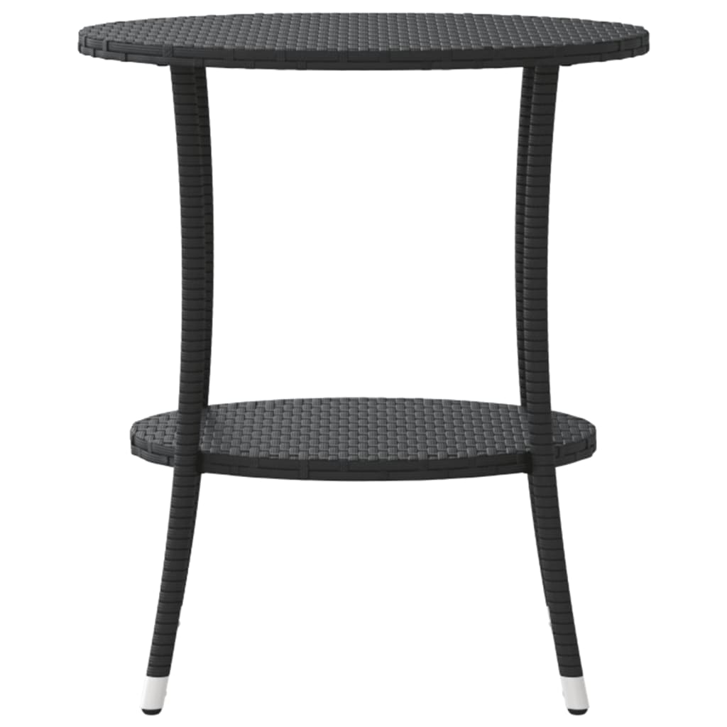 Gartensessel Verstellbar mit Kissen Schwarz Poly Rattan