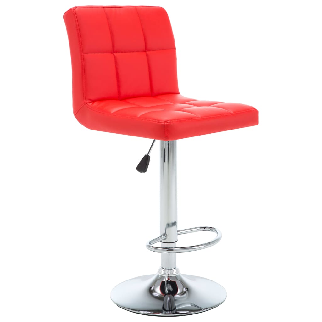 Barhocker 2 Stk. Weinrot Kunstleder