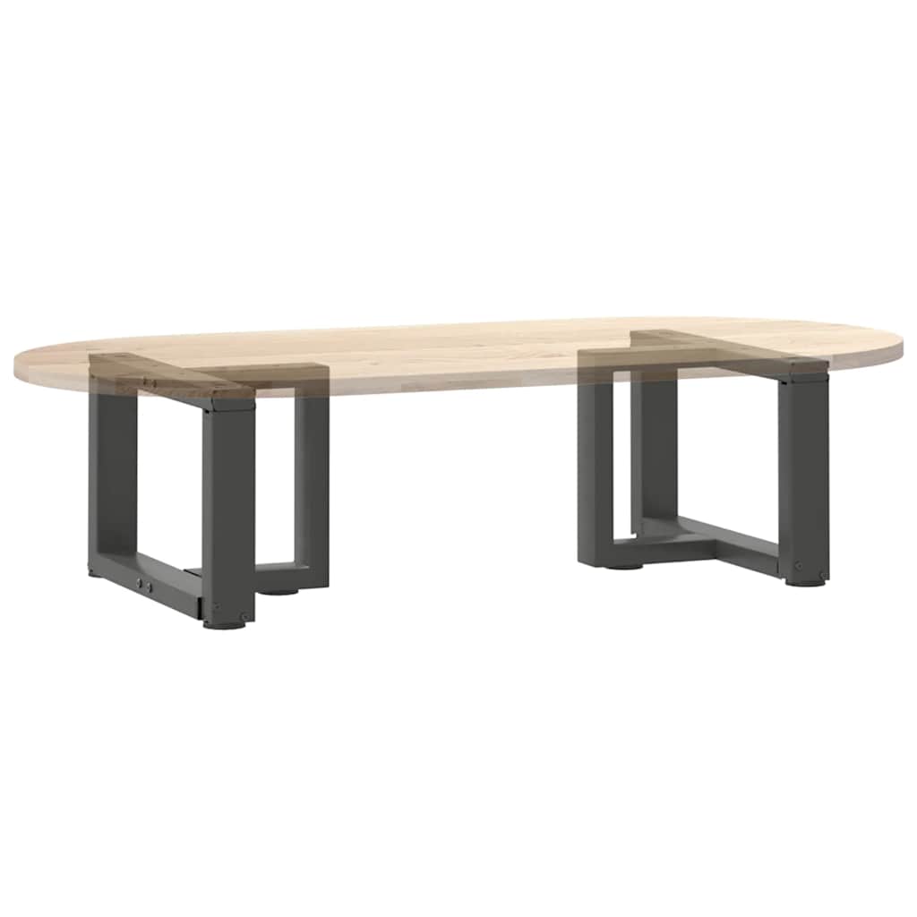 Couchtischbeine T-Form 2 Stk. Schwarz 30x25x(30-31) cm Stahl