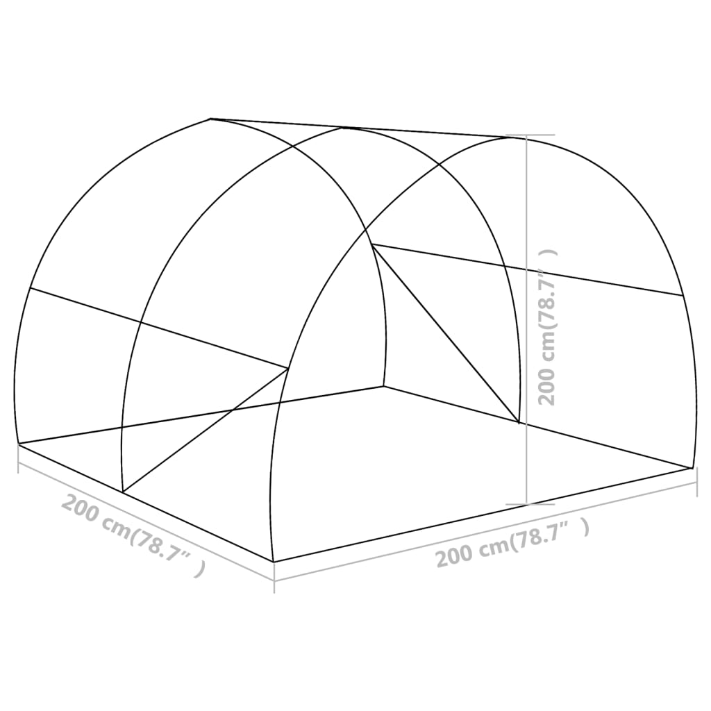 Gewächshaus 4,5 m² 300x150x200 cm