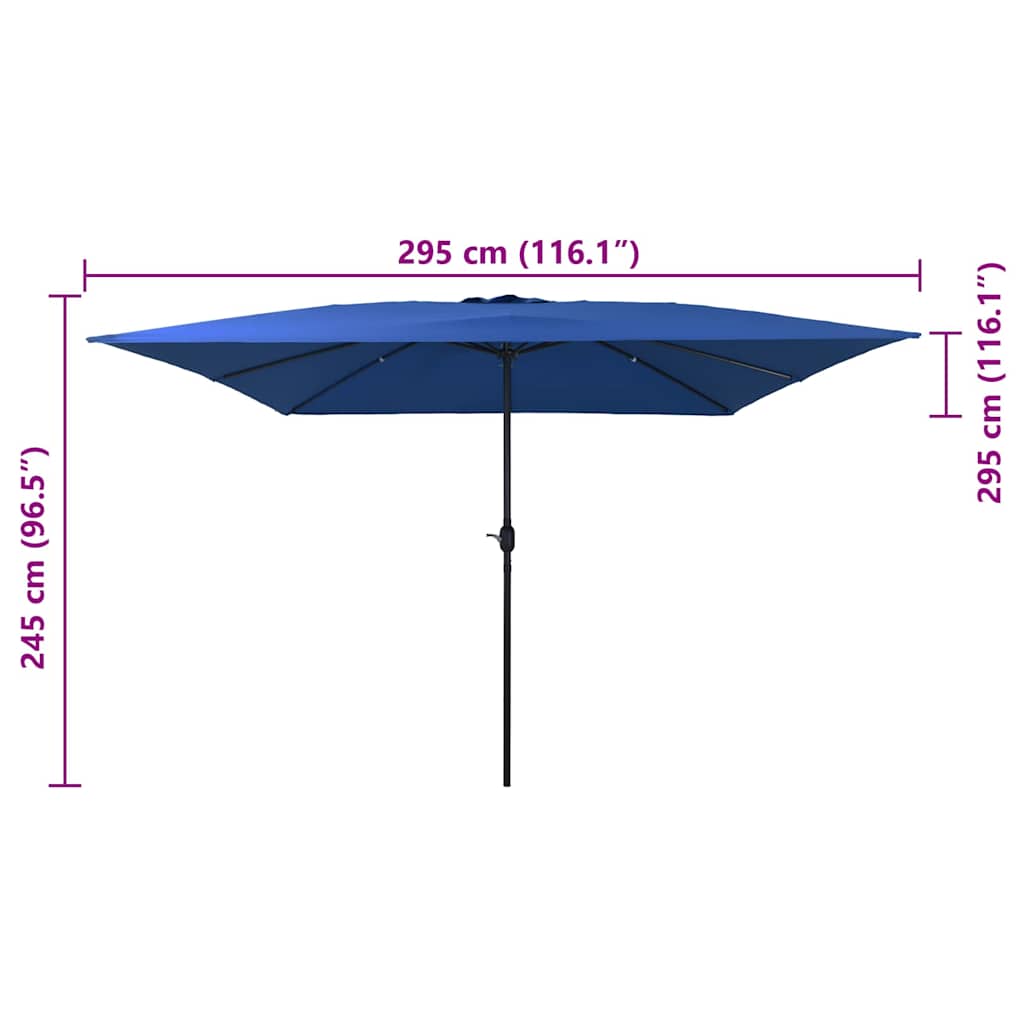 Garten-Sonnenschirm Sand 295 x 295 x 245 cm Polyester und Stahl