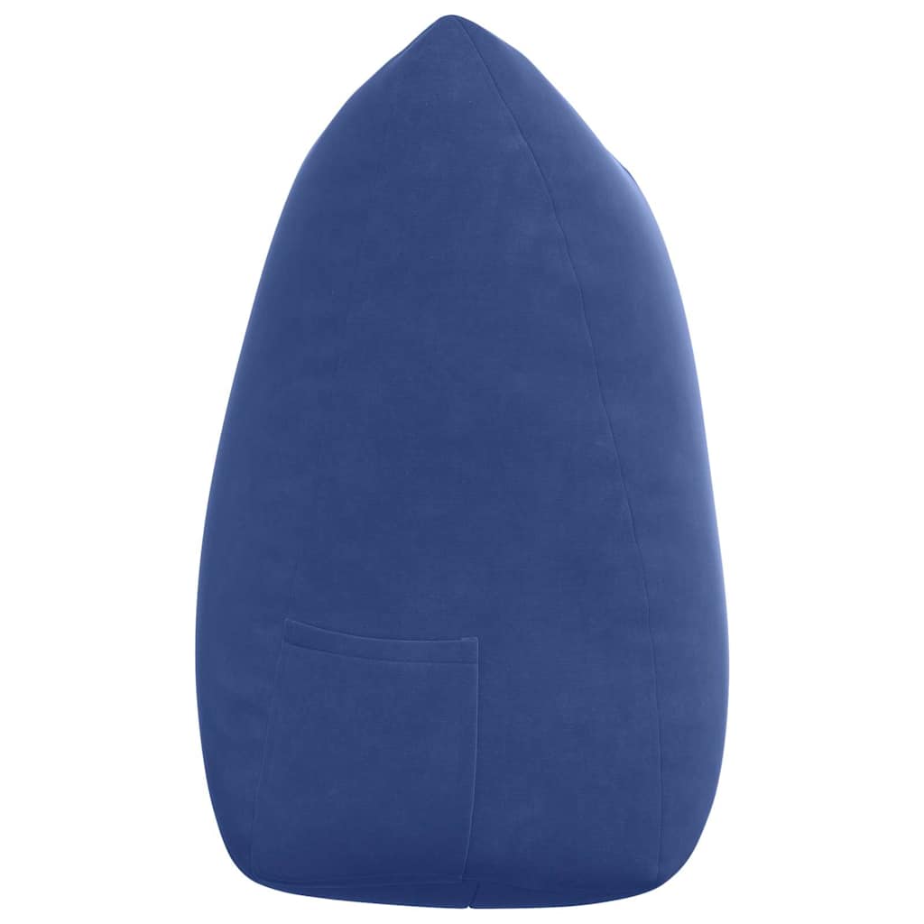 Rückenkissen Blau 45 x 24 x 50 cm Samt