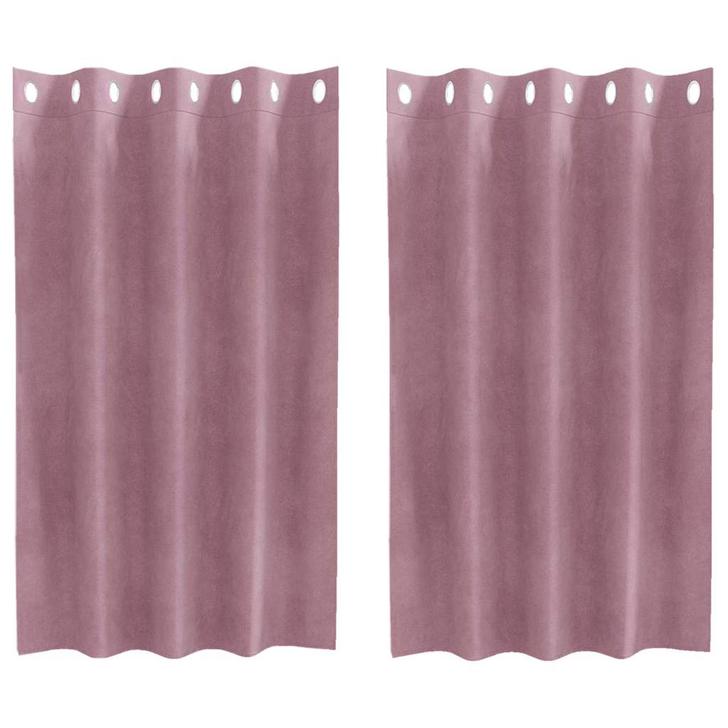 Verdunkelungsvorhänge 2 pcs Schwarz 140 x 140 cm Samt