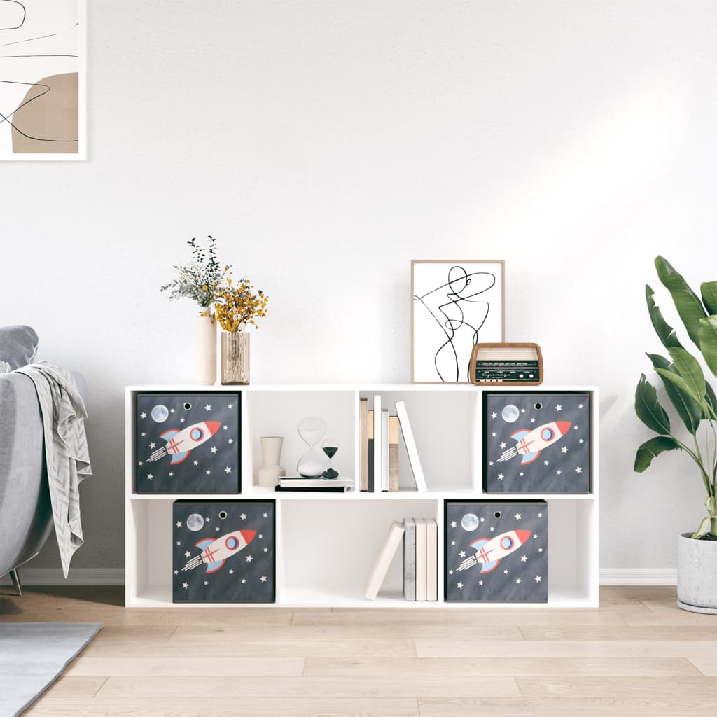 Faltboxen 4 Stk. Creme 32x32x32 cm Vlies