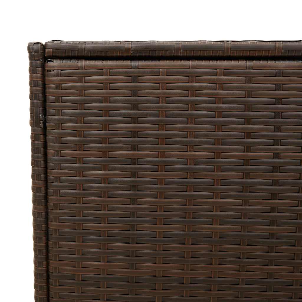 Gartentruhe Schwarz 283L Poly Rattan