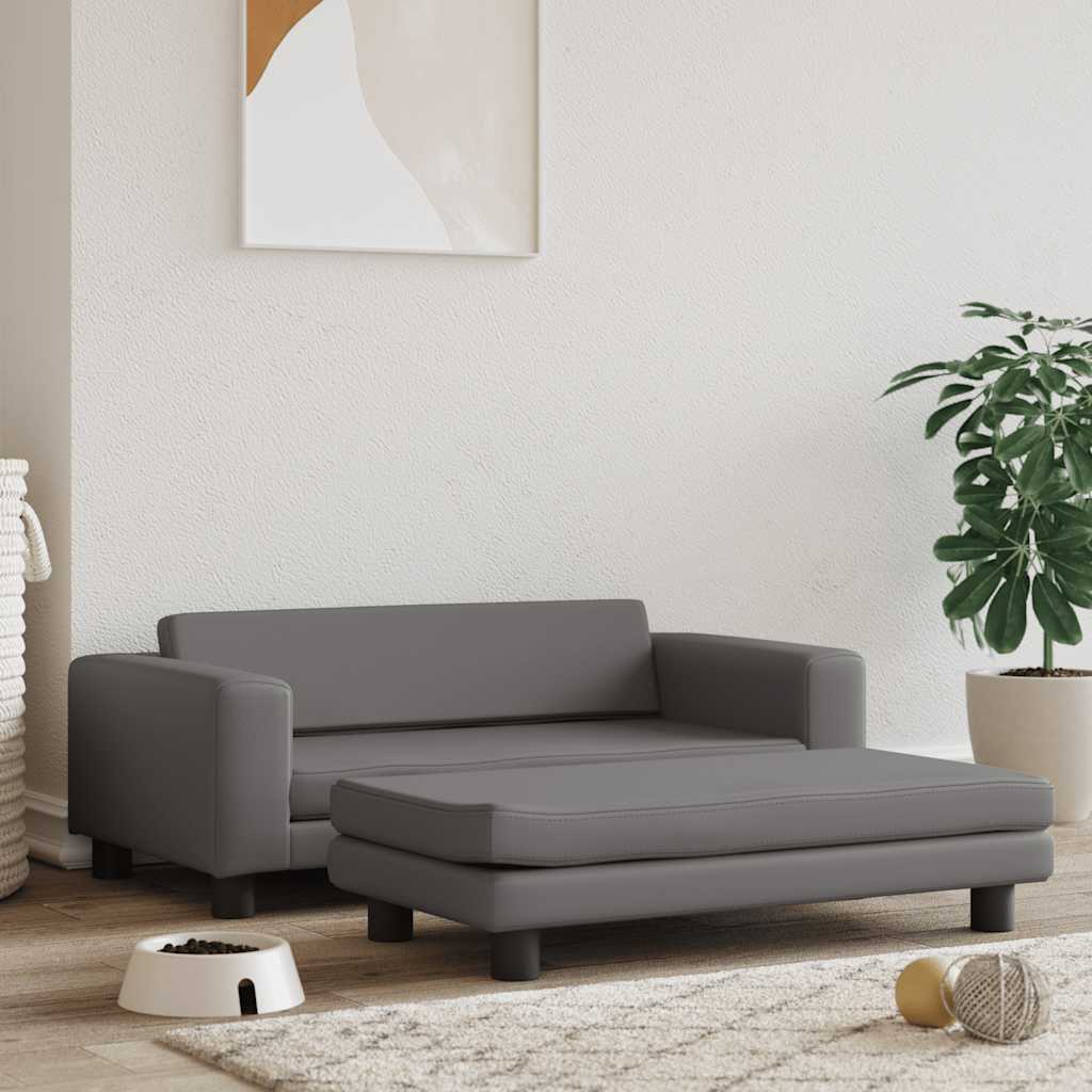 Hundebett mit Verlängerung Creme 100x50x30 cm Samt