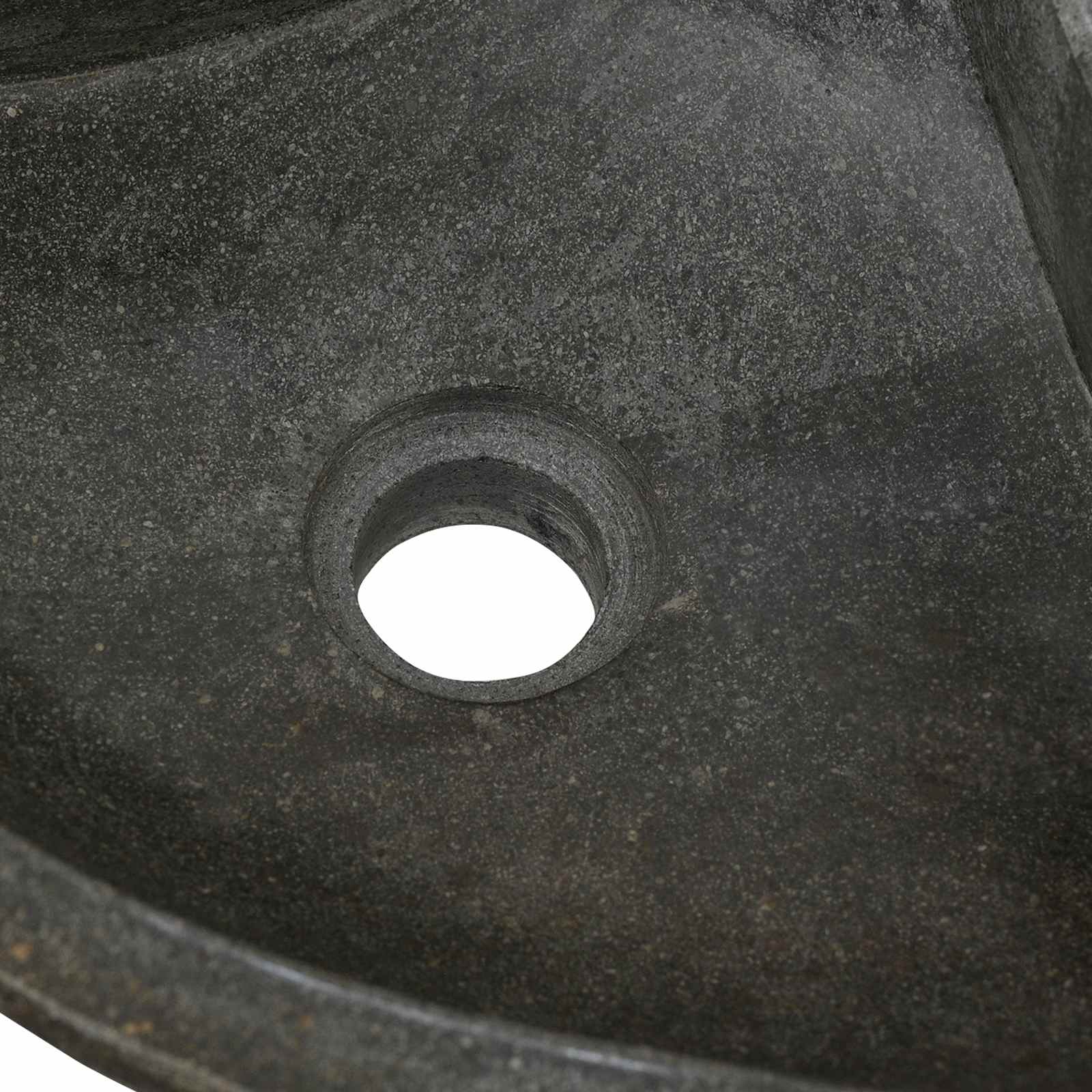 Waschbecken Grau (30-37) x (30-37) x 12 cm Flussstein