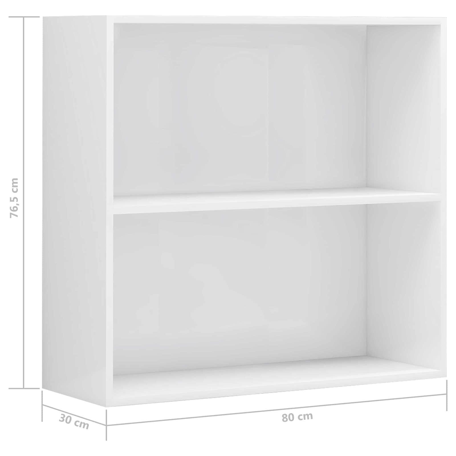Bücherregal Schwarz Eichen-Optik 80x30x189 cm Holzwerkstoff