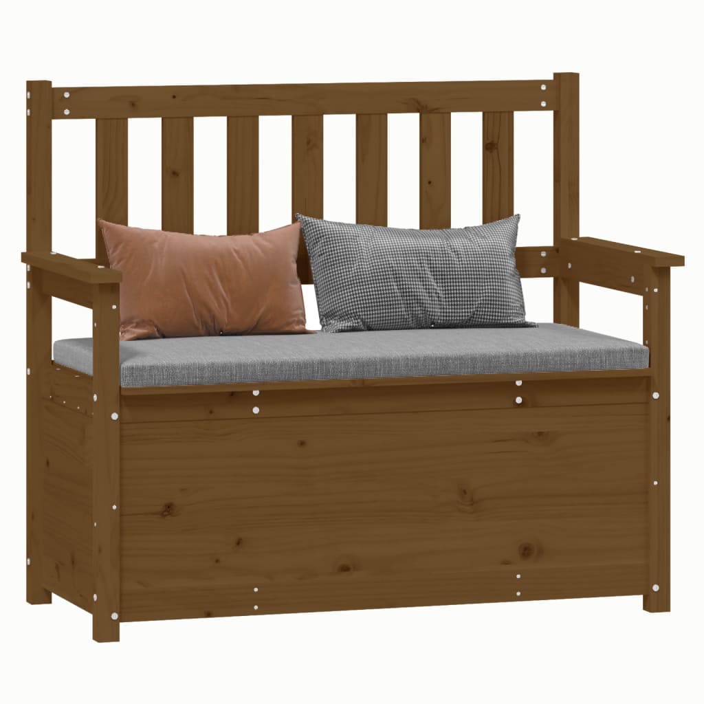 Sitzbank 112,5x51,5x96,5 cm Massivholz Kiefer