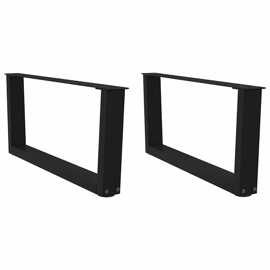 Couchtischbeine V-Form 2 Stück Schwarz 30x(30-31,3) cm Stahl