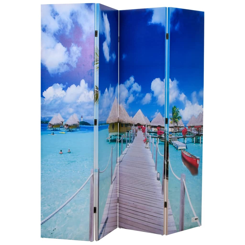 Raumteiler klappbar 120 x 170 cm Strand