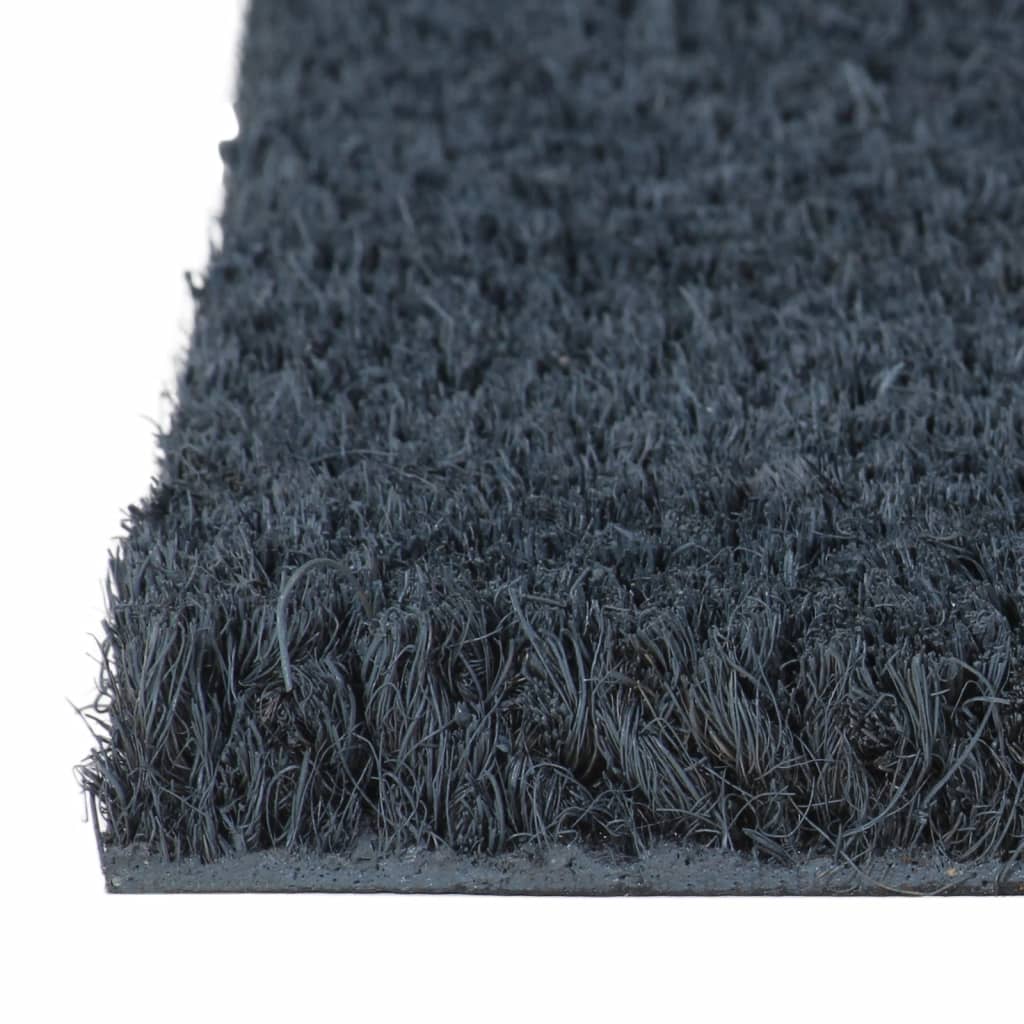 Fußmatte Schwarz Halbrund 60x90 cm Kokosfaser Getuftet