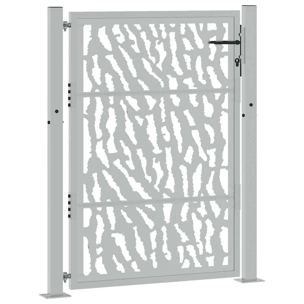 Gartentor Schwarz 100x100 cm Stahl Lichtdesign