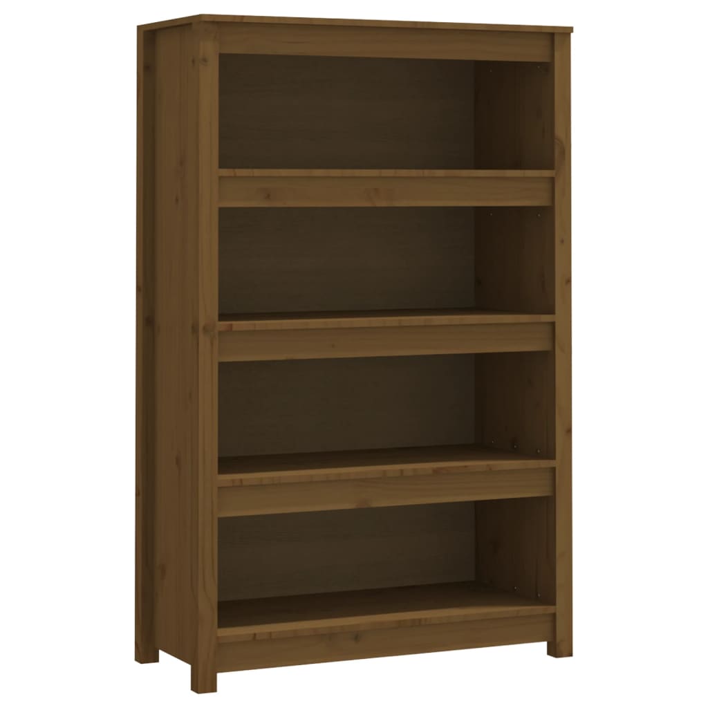 Bücherregal Grau 80x35x68 cm Massivholz Kiefer