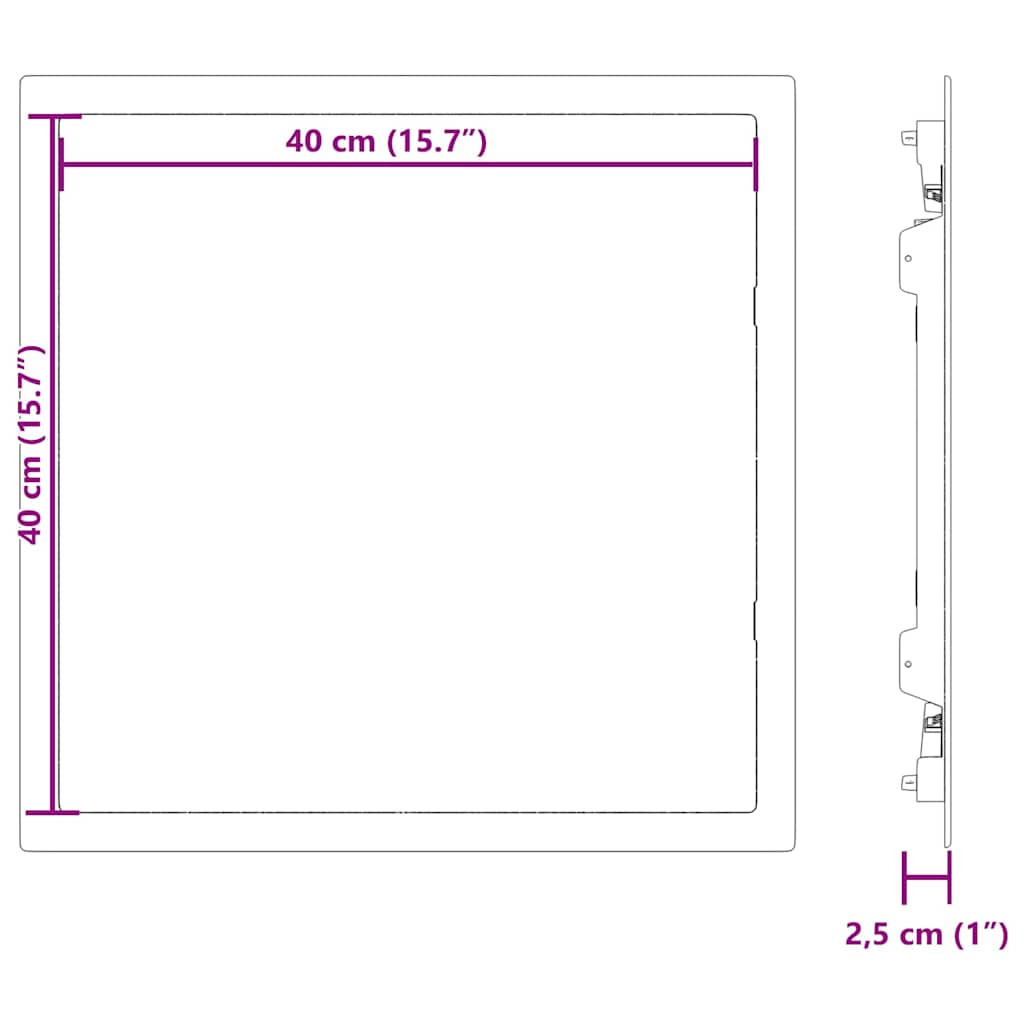 Zugangspanels 2 pcs Weiß 15 x 15 cm ABS Kunststoff