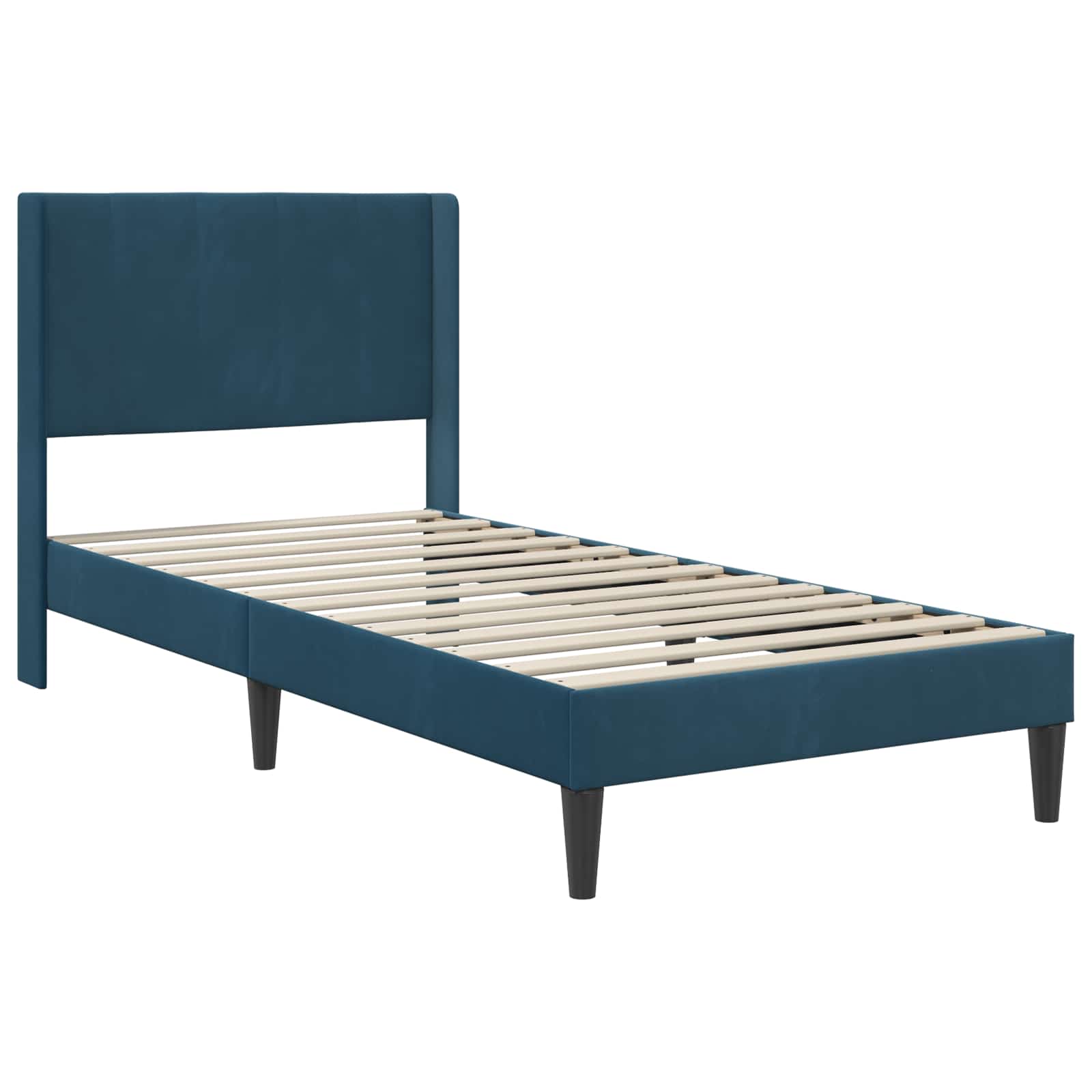 Bettgestell mit Matratze mit Kopfteil Hellgrau 80 x 200 cm Samt