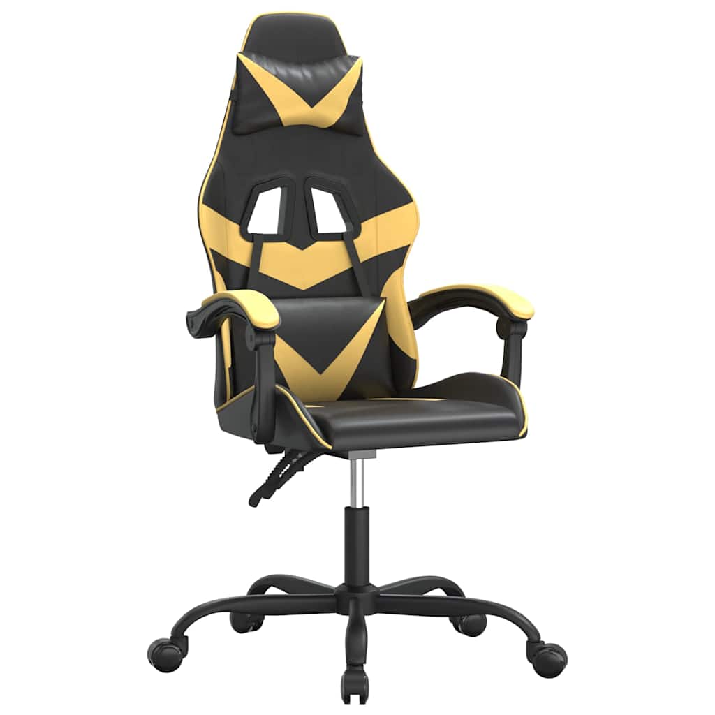 Gaming-Stuhl Drehbar Schwarz und Rot Kunstleder