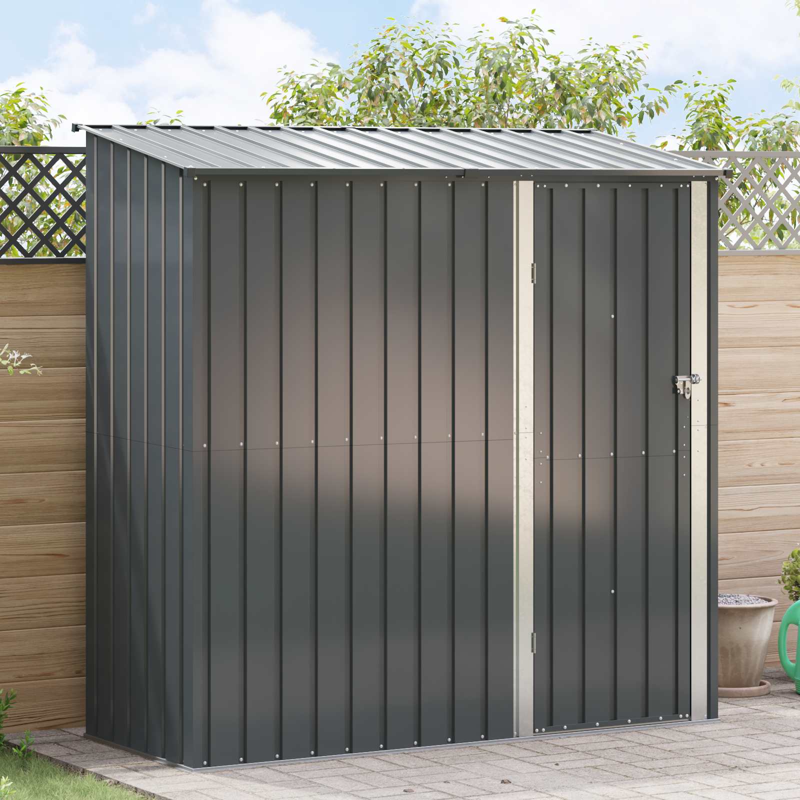 Gartenhütten Anthrazit 103 x 74 x 200 cm Metall
