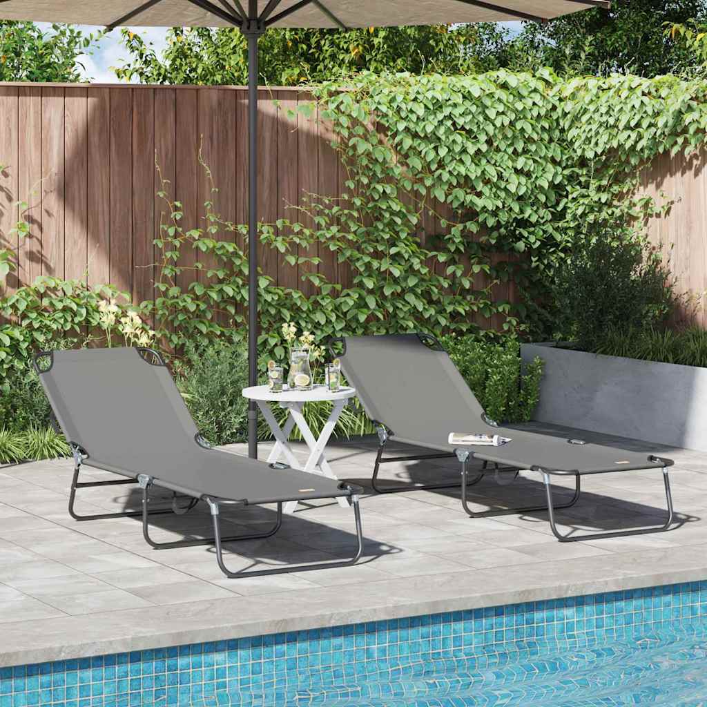 Klappbare Sonnenliege Blau 188 x 57 x 86,5 cm Polyester