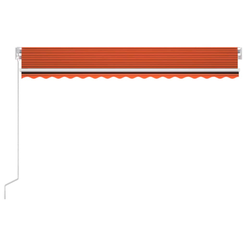 Markise Manuell Einziehbar mit LED 300x250 cm Blau und Weiß