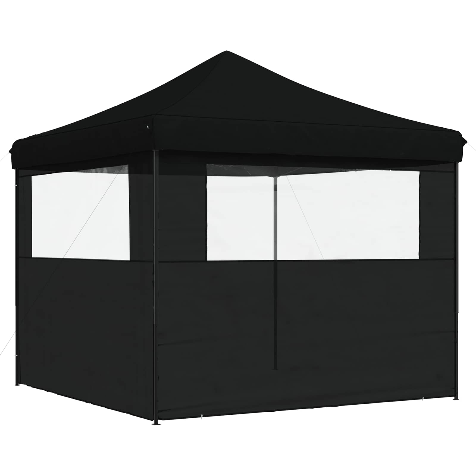 Partyzelt Faltbar Pop-Up Schwarz 292x292x315 cm