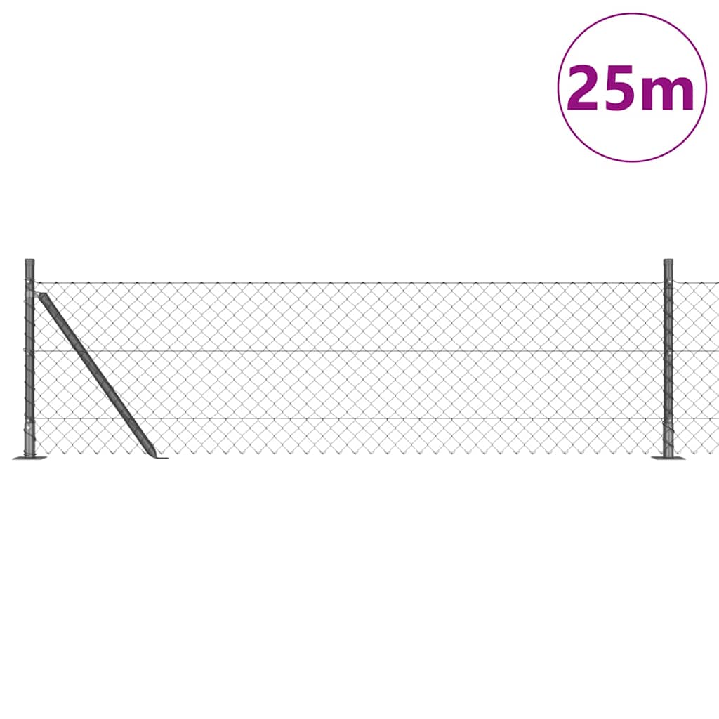 Outdoor Kettenglied-Zaun Erdfixierung 10 x 0,4 m Grün Netz