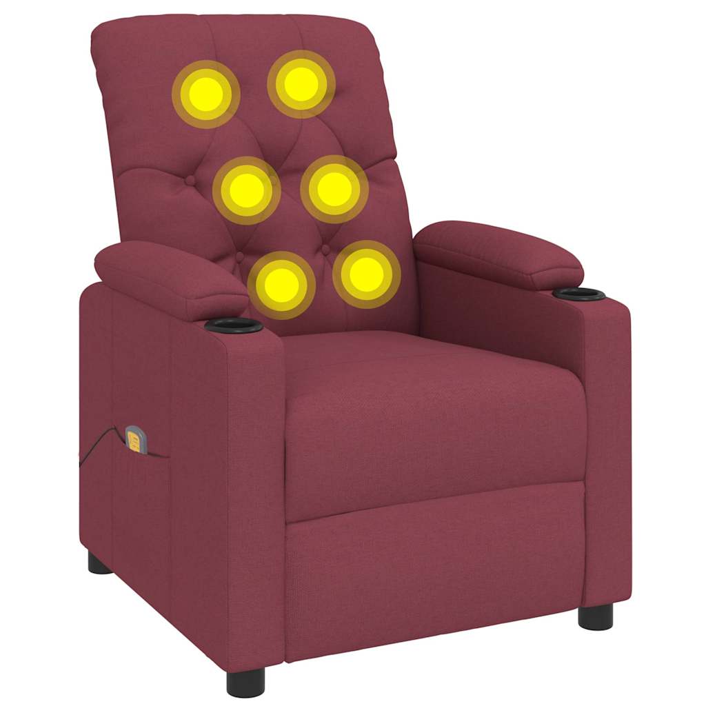 Massagesessel Schwarz Stoff