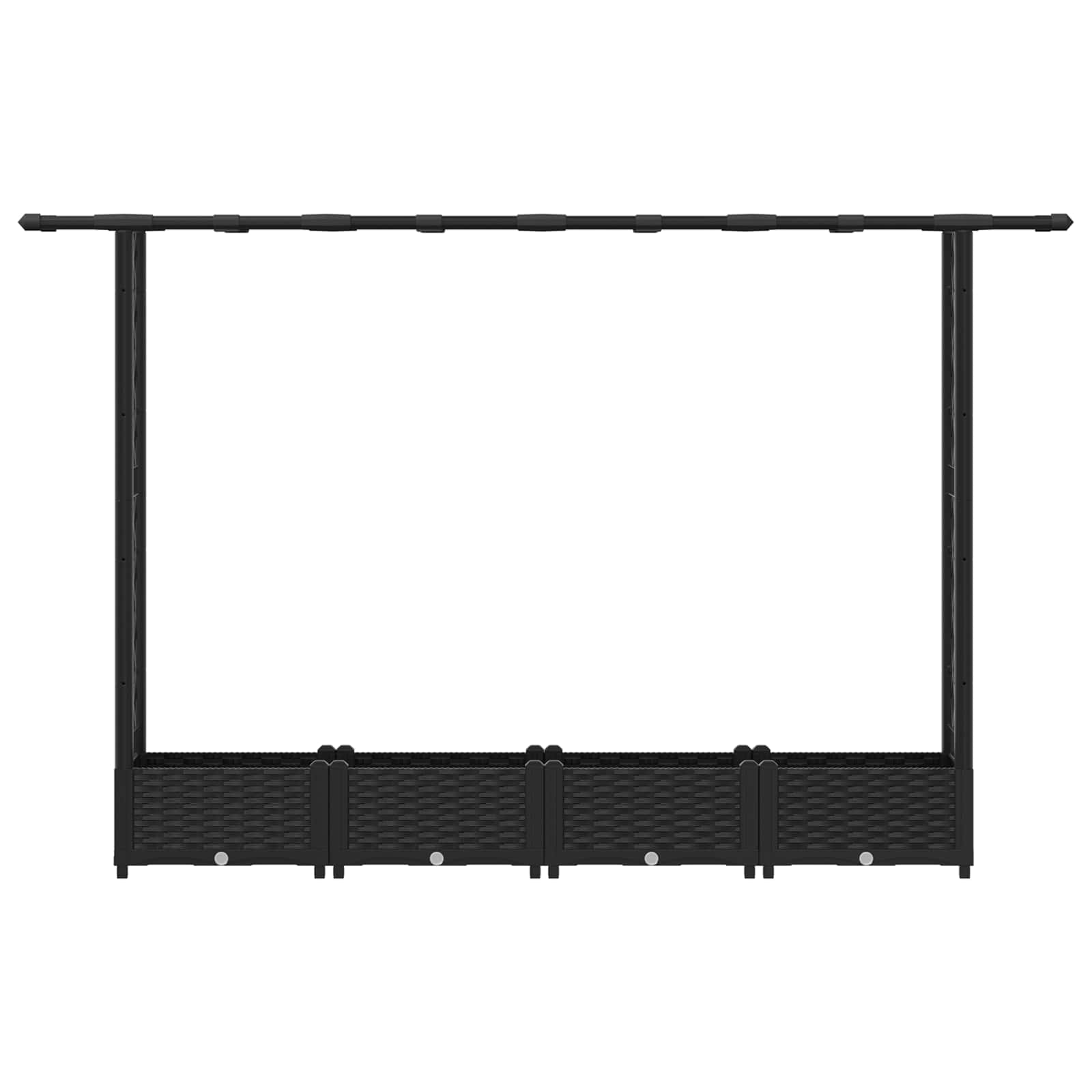 Hochbeet mit Rankgitter und Dach Braun 124 x 40 x 123 cm PP