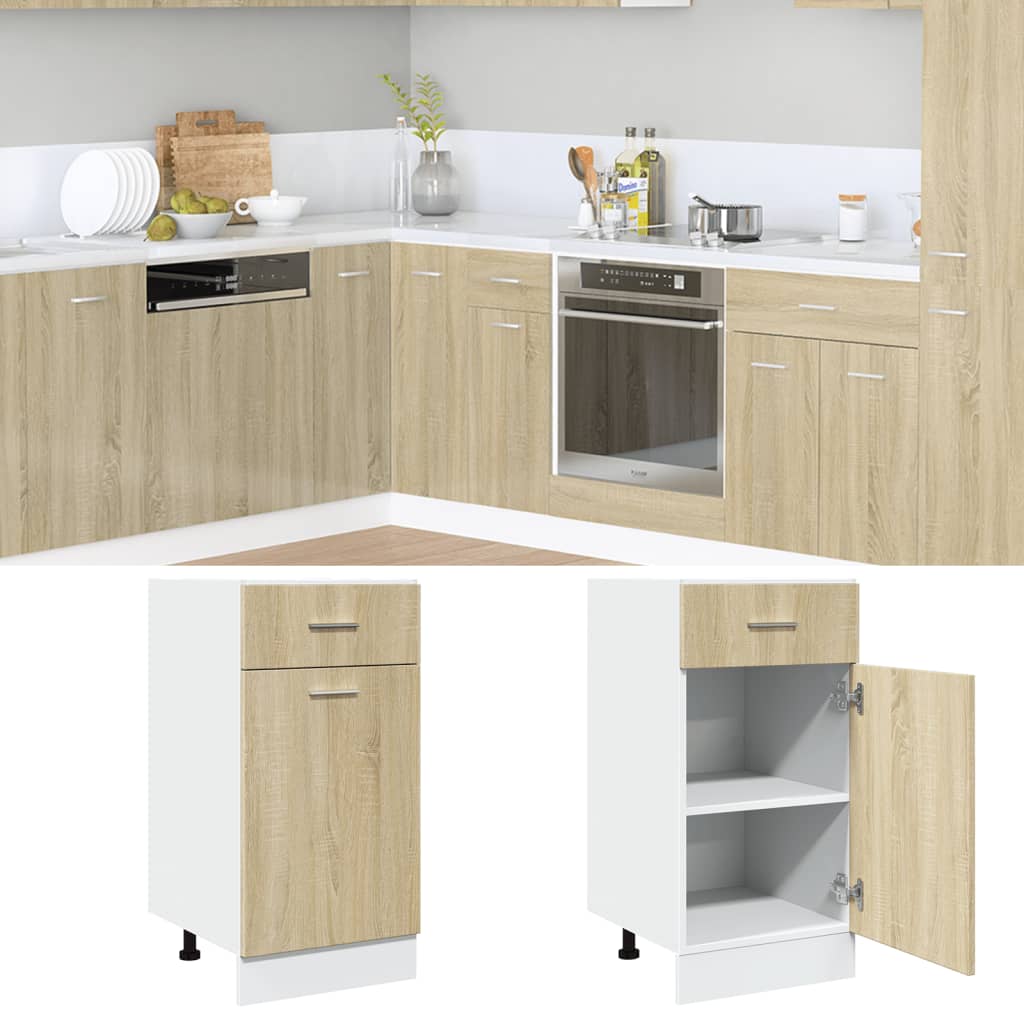 Unterschrank Lyon Weiß 60x46x81,5 cm Holzwerkstoff