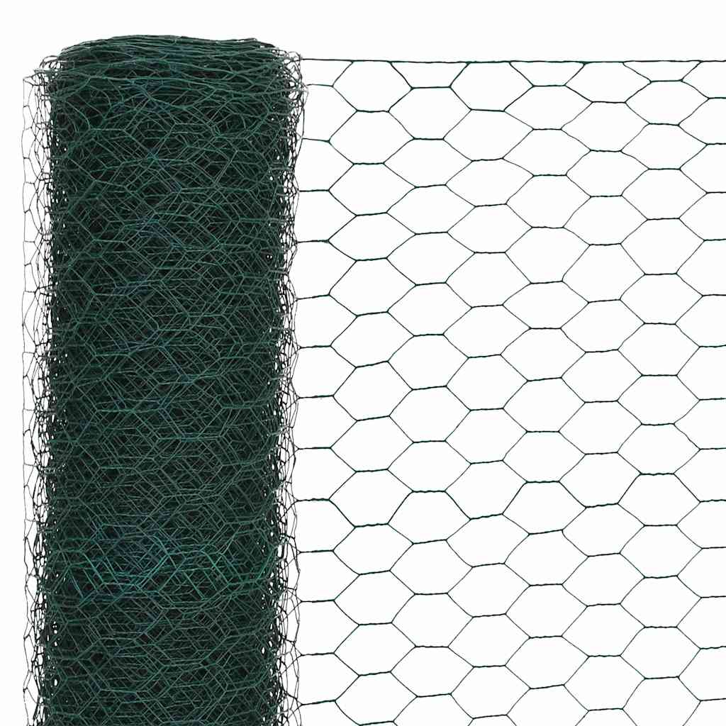 Drahtzaun mit PVC-Beschichtung 25x0,75 m Grün