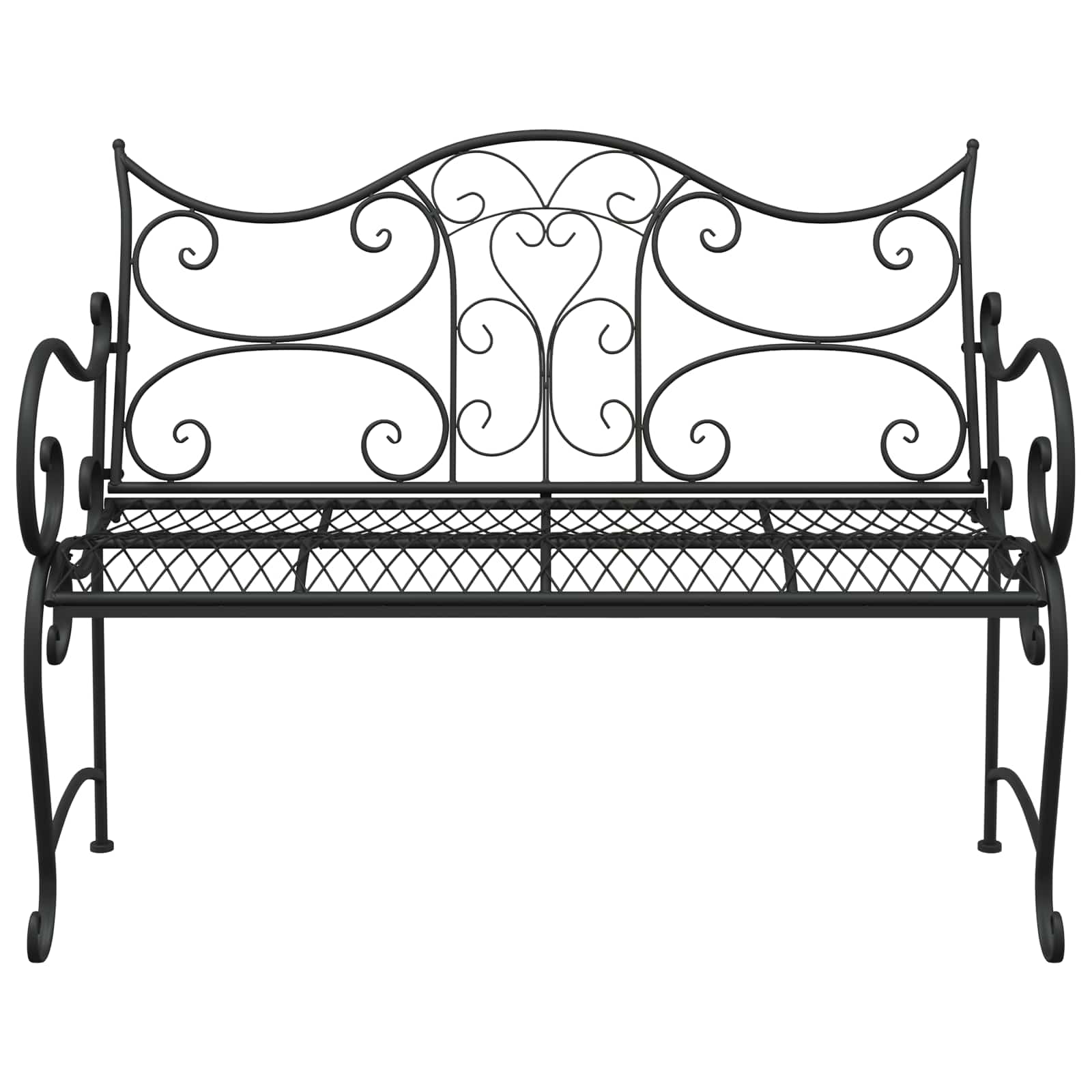 Gartenbank 2-Sitzanzahl 114 x 56,5 x 90 cm Stahl Silber Grau