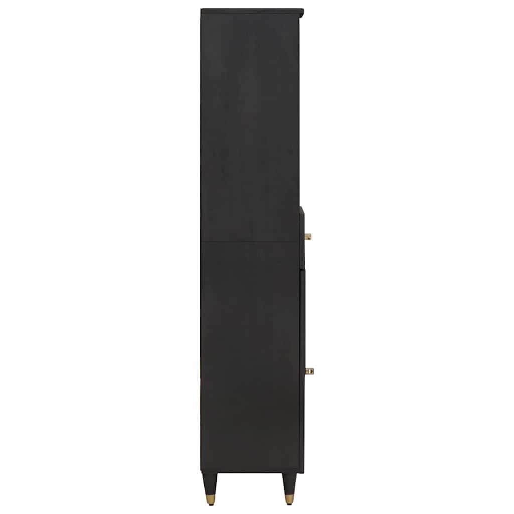 Badezimmerschrank Grau 38 x 33 x 160 cm Massivholz Mango