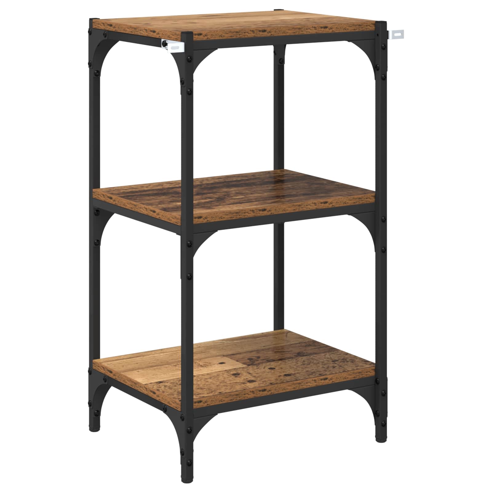 Bücherregal Schwarz 40x33x70,5 cm Holzwerkstoff und Stahl