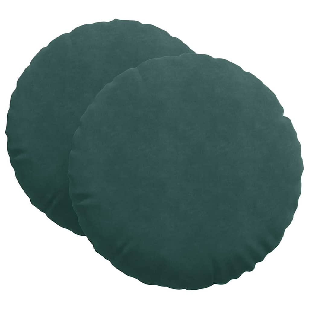 Sitzkissen 2 pcs Blau Ø30 x 13 cm Samt