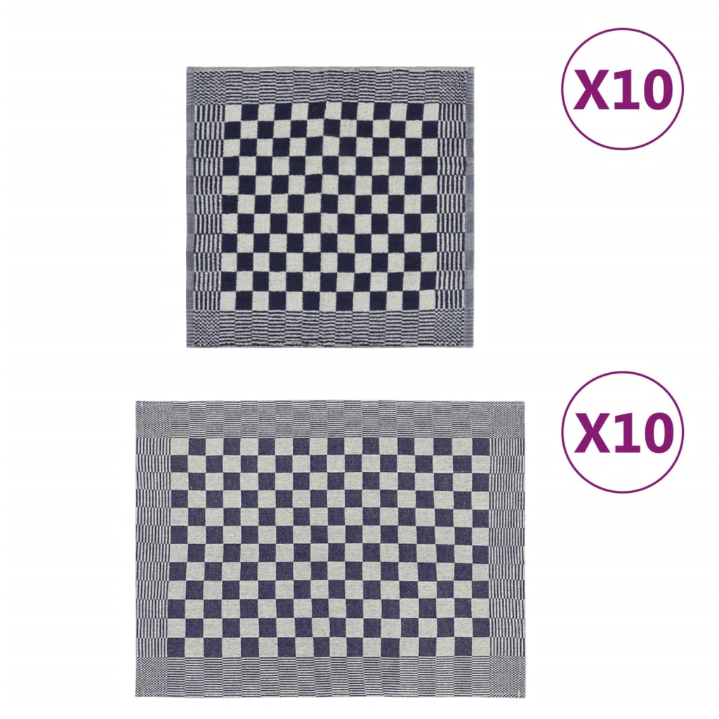 10-tlg. Handtuch-Set Schwarz und Grau Baumwolle