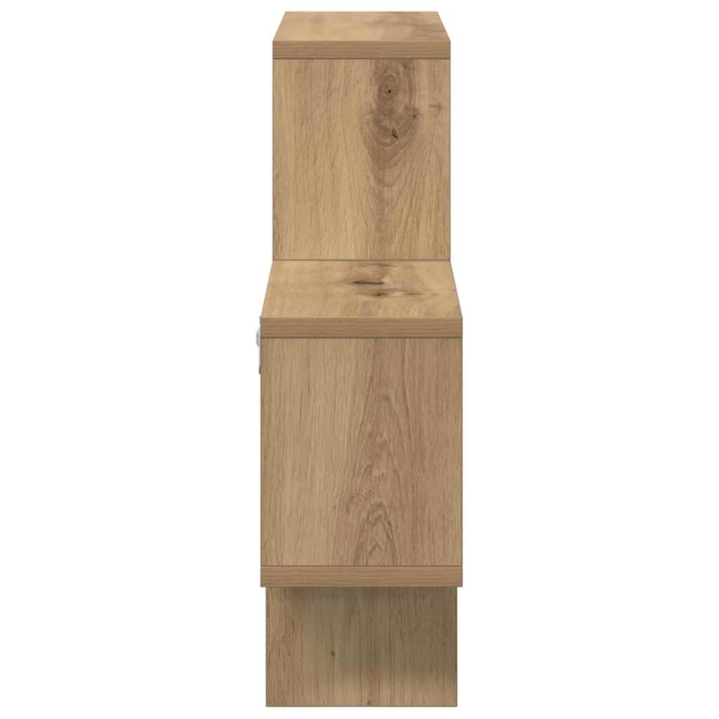 Wandregal in Autoform Weiß 82x15x51 cm Holzwerkstoff