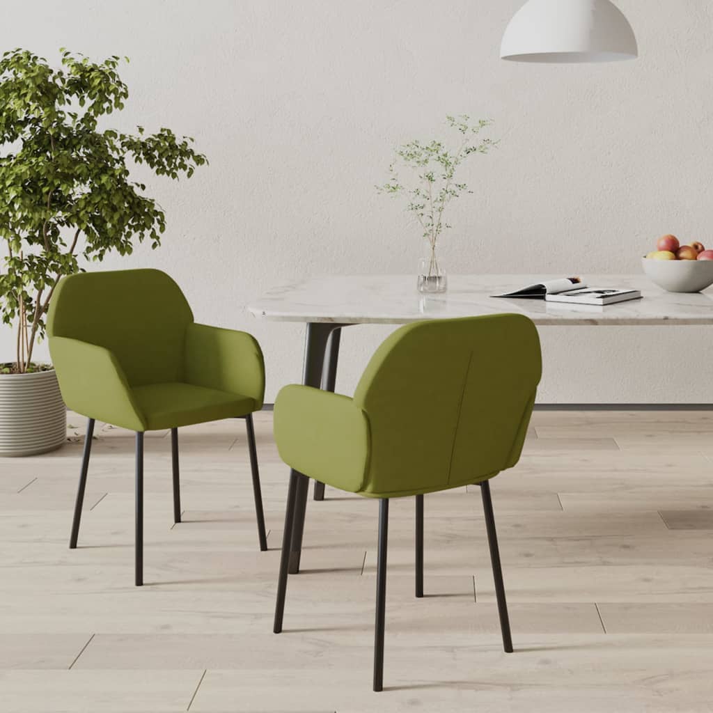Esszimmerstühle 2 Stk. Blau Samt