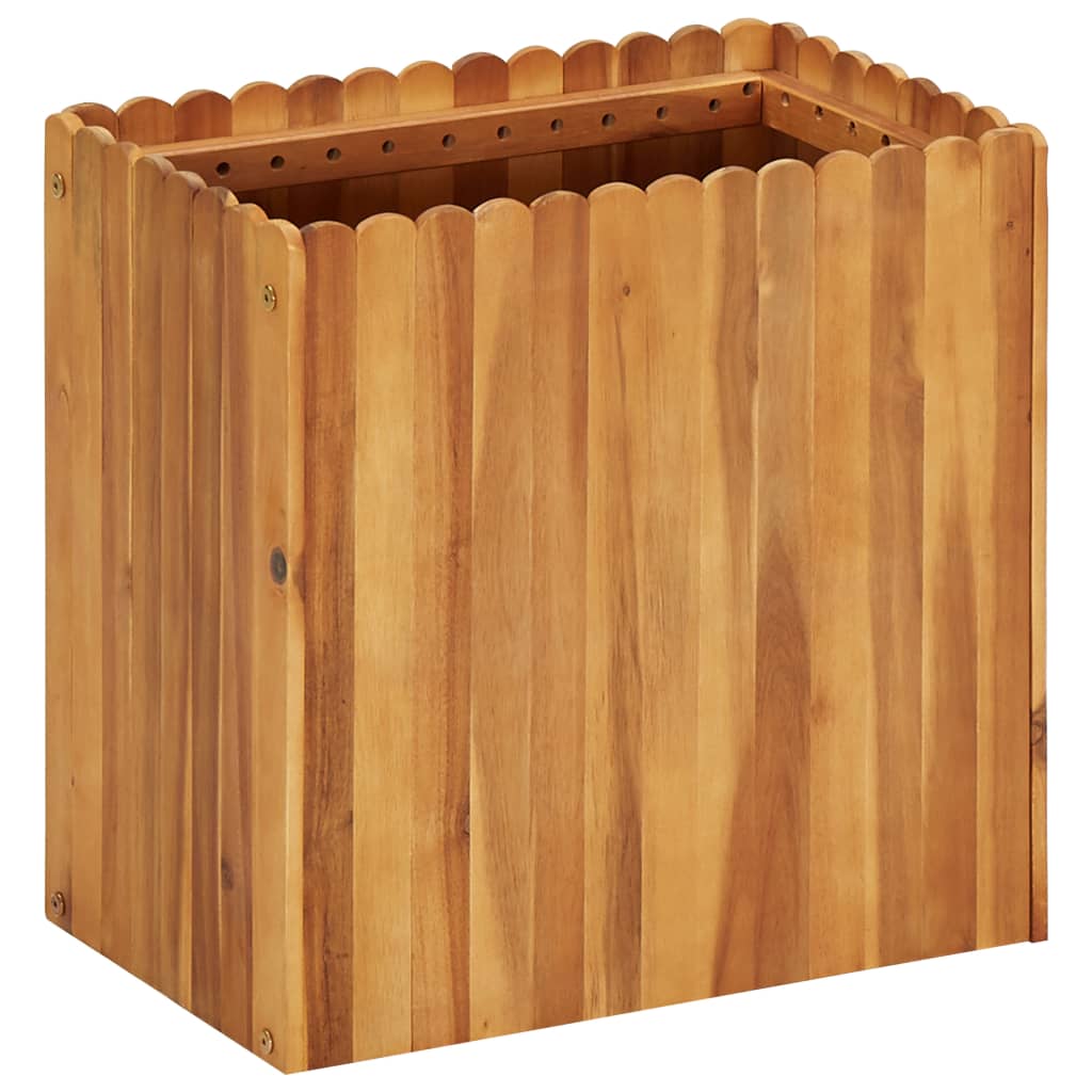 Garten-Hochbeet 50 x 30 x 25 cm Massivholz Akazie